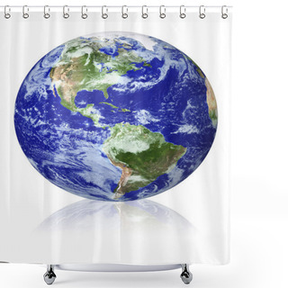 Personality  Earth Globe Shower Curtains