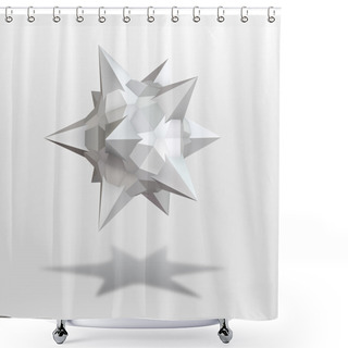 Personality  Op Art Star Shower Curtains