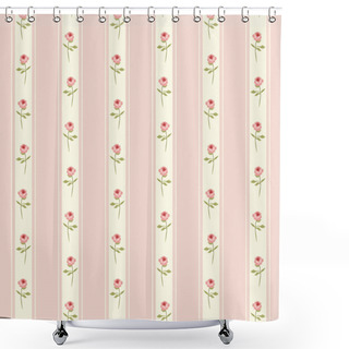 Personality  Shabby Chic Roses Pattern Shower Curtains