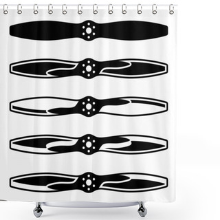 Personality  Airplane Propeller Symbols Shower Curtains