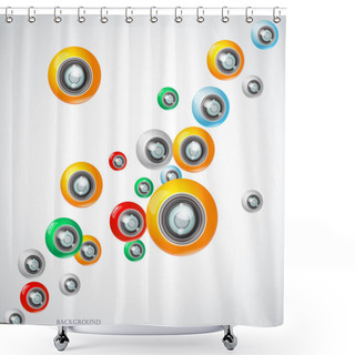 Personality  Camera Lens Background Vector Illustration Shower Curtains