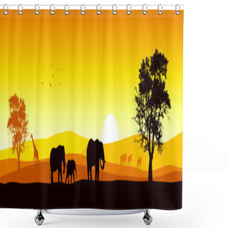 Personality  Safari Shower Curtains