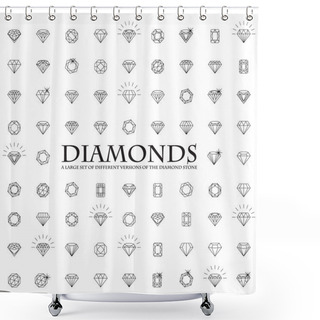 Personality  Diamonds, A Large Set Of Different Versions Shower Curtains