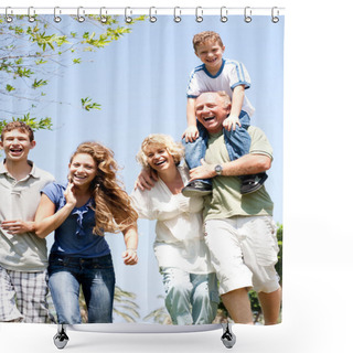Personality  Fun Time, Outdoors Shower Curtains