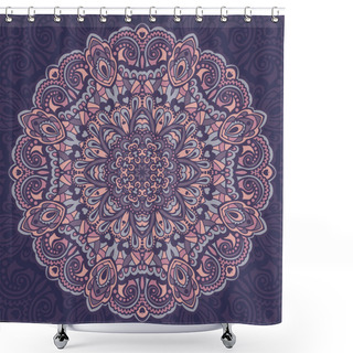 Personality  Flower Mandala. Abstract Element For Design Shower Curtains