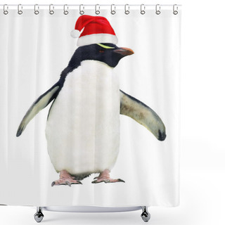 Personality  Isolated  Penguin Shower Curtains