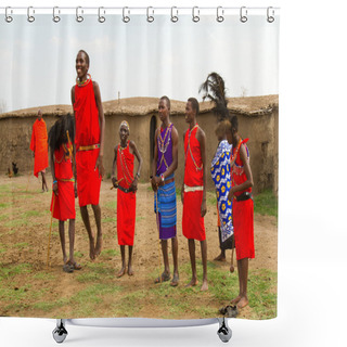 Personality  A Group Of Kenyan Of Masai Tribe Shower Curtains