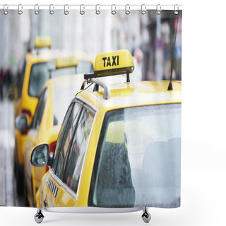 Personality  Yellow Taxi Cab Cars Shower Curtains