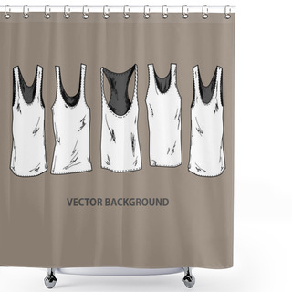 Personality  Vector Illustration Of Grunge T-shirts. Shower Curtains