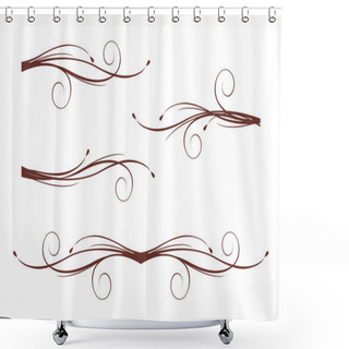 Personality  Scroll Design Elements Shower Curtains