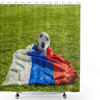 Personality   Flag Of Russian Federation And  Ball. Shower Curtains