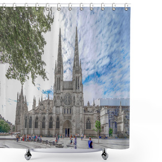 Personality       Panorama To The Remarkable Cathedral Saint Andre, Bordeaux, Southwestern France.                           Shower Curtains