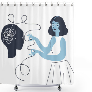 Personality  Psychotherapy And Psychology Concept  Shower Curtains