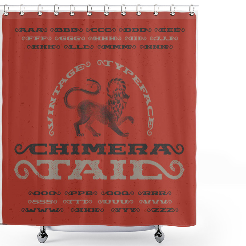 Personality  Hand Drawn Illustration Of Mythological Chimera Shower Curtains