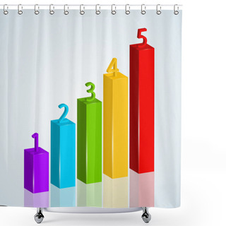 Personality  Vector Colored Numbered Charts Shower Curtains