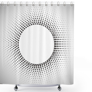 Personality  Abstract Halftone Pattern Shower Curtains