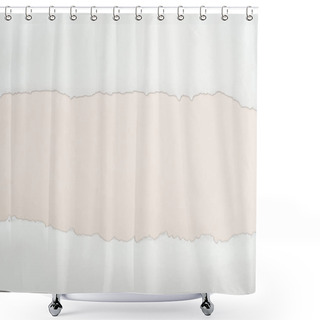Personality  Ripped White Textured Paper With Copy Space On Ivory Background  Shower Curtains
