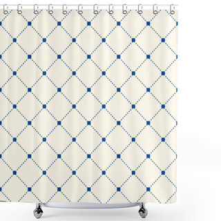 Personality  Dotted Seamless Pattern With Rhombus Structure Texture Shower Curtains
