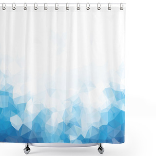 Personality  Background Abstract Triangle Geometry Pattern Blue Blank Page Shower Curtains