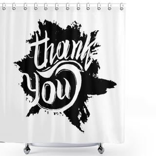 Personality  Thank You Ink Hand Drawn Lettering Shower Curtains