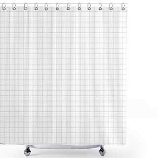 Personality  Cell Sheet. Sheet Of Graph Paper. Grid Background. Shower Curtains