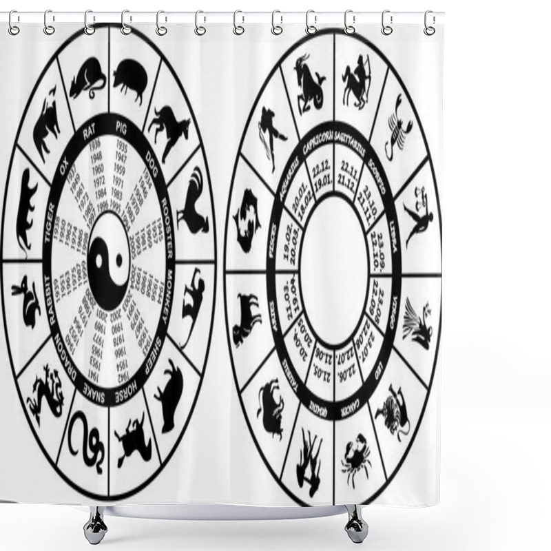 Personality  Horoscope Shower Curtains