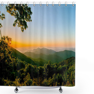 Personality  Blue Ridge Parkway Early Morning Shower Curtains