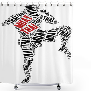 Personality  Muay Thai. Shower Curtains