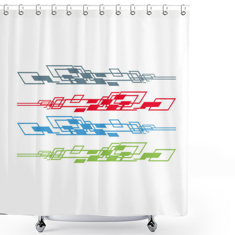 Personality  Car Bike Vehicle Graphics, Vinyls Decals Vector Illustration Shower Curtains