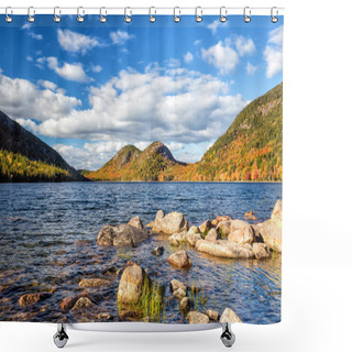 Personality  Jordan Pond In Acadia National Park, Maine, USA Shower Curtains