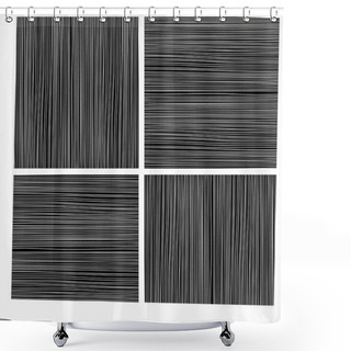 Personality  Black And White Striped Background Shower Curtains