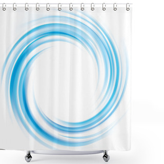 Personality  Vector Background Of Blue Swirling Water Texture Shower Curtains