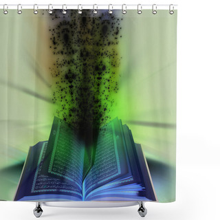 Personality  Light & Glow Elements Coming Out From Quran Shower Curtains