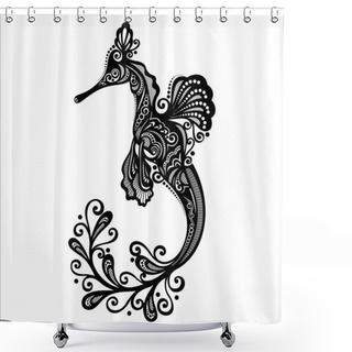 Personality  Vector Sea Dragon Shower Curtains