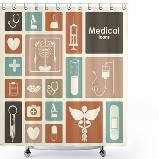 Personality  Medical Icons Shower Curtains