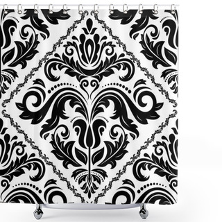 Personality  Damask Seamless Pattern. Abstract Background Shower Curtains
