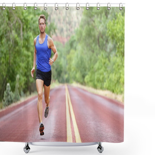 Personality  Running Athlete Man Shower Curtains