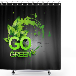 Personality  Go Green Vector Symbol Shower Curtains