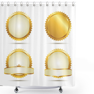 Personality  Gold Seal Set Shower Curtains