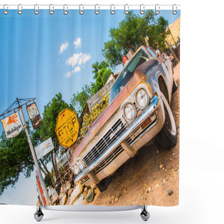 Personality  Route 66 Car Shower Curtains