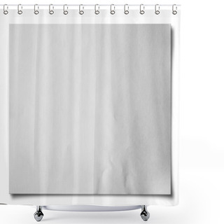 Personality  White Crumpled Paper Horizontal Shower Curtains