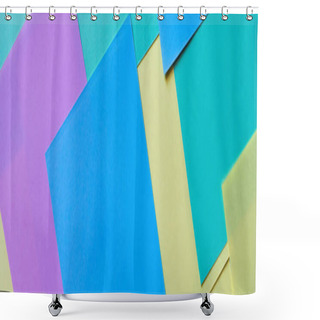 Personality  Top View Of Multicolored Paper Notes As Background, Banner Shower Curtains