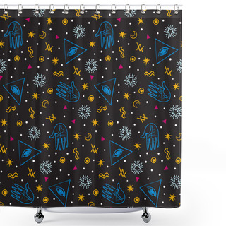 Personality  Colorful Alchemy And Mystic Signs Pattern Shower Curtains