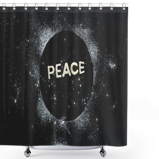 Personality  Word Peace From Cookies  Shower Curtains