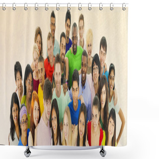 Personality  Young Diversity People Together Shower Curtains