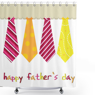 Personality  Father's Day Card Shower Curtains