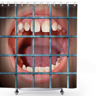 Personality  Censorship And Free Speech Shower Curtains