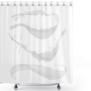 Personality  Milk Splashes Collection Shower Curtains