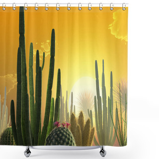 Personality  Cactuses Shower Curtains