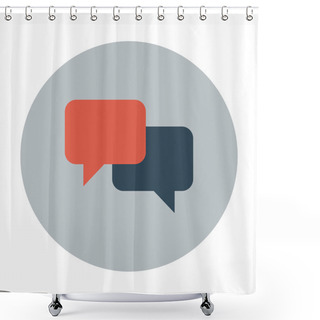 Personality  Chat Bubble Colored Vector Illustration Shower Curtains